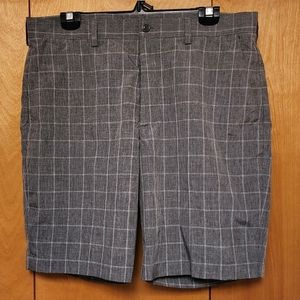 Haggar men's gray plaid shorts
